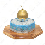 Dome of the Rock Colored Olive Wood Statue