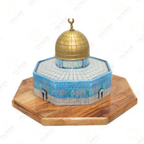 Dome of the Rock Colored Olive Wood Statue