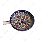 Ceramic Serving Bowl With Handle .