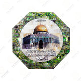 Dome of the Rock Green-Framed Pearl Wall Art