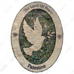 Peace Dove Oval Pearl Wall Art