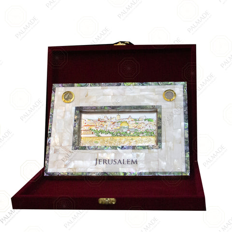 Jerusalem View Pearl Frame with Box