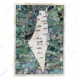 Map of Palestine Green Pearl Frame