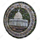 Dome of the Rock Round Pearl Wall Piece
