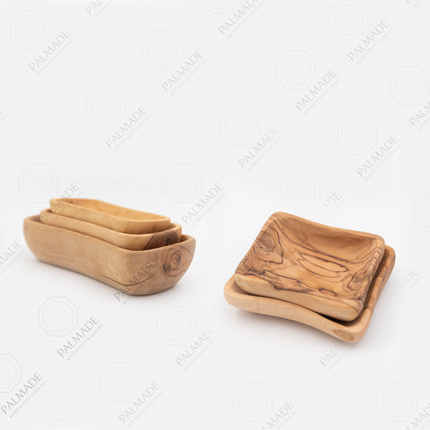 Olive wood handmade Hand carved kitchenware set of 5 pc