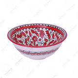 Red Floral Ceramic Bowl