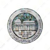 AlAqsa Mosque Green Rounded Pearl Wall Decor