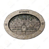 Vintage Jerusalem Oval Pearl WallArt