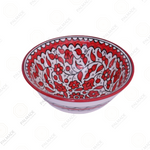 Red Floral Ceramic Bowl