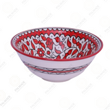 Red Floral Ceramic Bowl