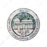 AlAqsa Mosque Green Rounded Pearl Wall Decor